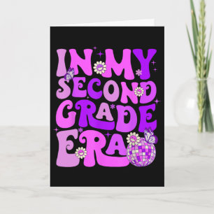 In My Second Grade Era Ck To School Retro Groovy 2 Card