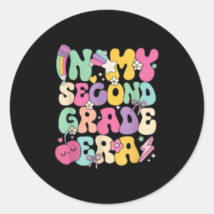 In My Second Grade Era Teachers Women Back To Scho Classic Round Sticker