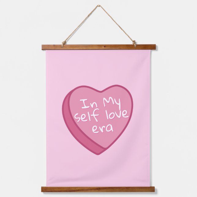 "In My Self Love Era" Wood Topped Wall Tapestry (Front)