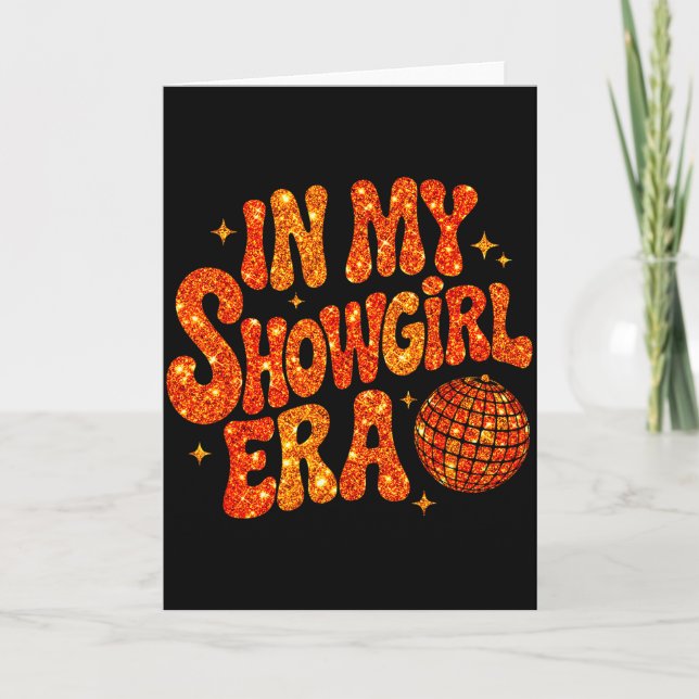 In My Show Girl Era Grovy Bling For Women Kids  Card (Front)