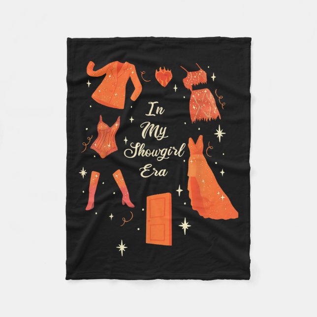 In My Showgirl Era Groovy Outfit Women Girls  Fleece Blanket (Front)