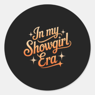In My Showgirl Era Retro Western Cowgirl Sparkle A Classic Round Sticker