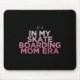 In My Skateboarding Mom Era Funny Retro Heart Wome Mouse Pad