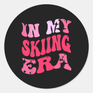 In My Skiing Era For Women And Girls Classic Round Sticker