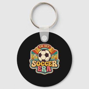 In My Soccer Era Retro Groovy Vintage Player Coach Key Ring