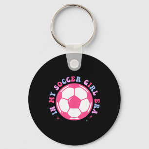 In My Soccer Girl Era Retro Groovy Soccer Girl 2 S Key Ring