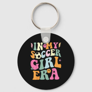 In My Soccer Girl Era Retro Groovy Soccer Girl _4 Key Ring