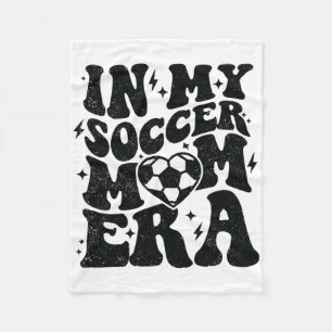 In My Soccer Mum Era Retro Soccer Mama Shirt Mothe Fleece Blanket