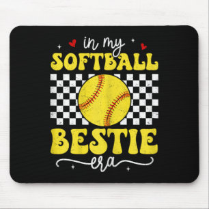 In My Softbyll Bestie Era Groovy Retro Proud Softb Mouse Pad