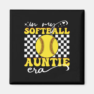 In My Softll Auntie Era Groovy Retro Proud Softll  Magnet