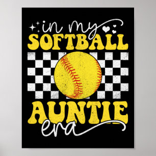 In My Softll Auntie Era Groovy Retro Proud Softll  Poster