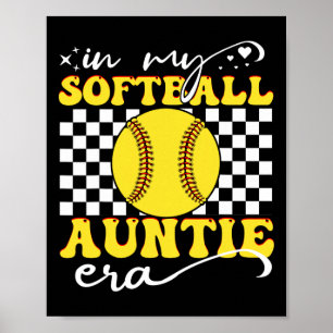 In My Softll Auntie Era Groovy Retro Proud Softll  Poster
