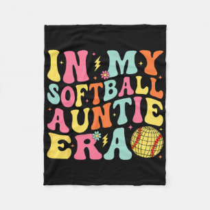 In My Softll Auntie Era Groovy Softll Aunt Fleece Blanket