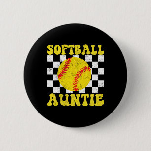 In My Softll Auntie Groovy Proud Softll Aunt Retro 6 Cm Round Badge