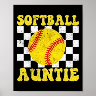 In My Softll Auntie Groovy Proud Softll Aunt Retro Poster