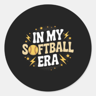 In My Softll Era Fastpitch Athlete Softll Players  Classic Round Sticker