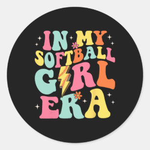In My Softll Girl Era Retro Groovy Softll Girl _1  Classic Round Sticker
