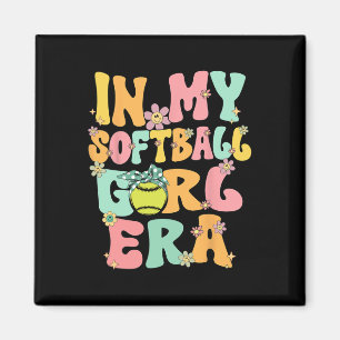 In My Softll Girl Era Retro Groovy Softll Girl Fun Magnet