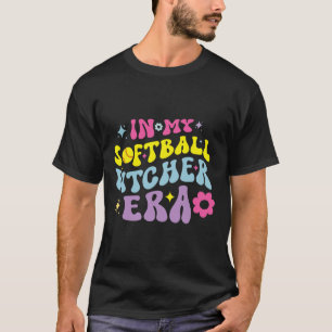 In My Softll Pitcher Era Groovy Fastpitch Girls Ga T-Shirt