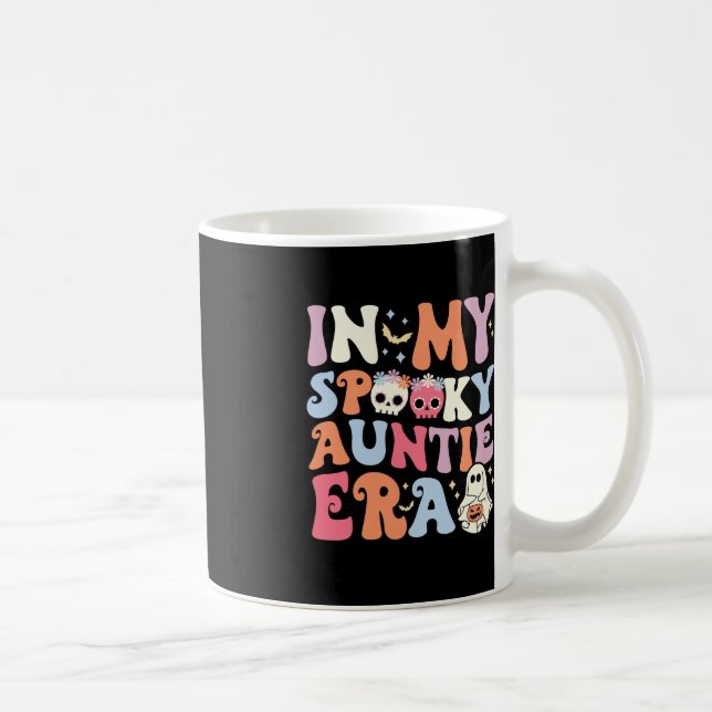 In My Spooky Auntie Era Halloween Groovy Witchy Sp Coffee Mug (Right)