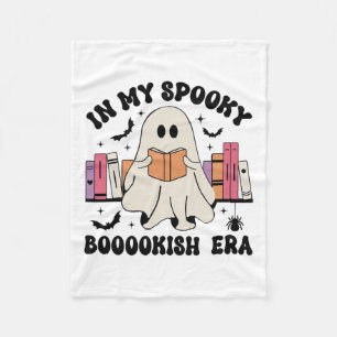 In My Spooky Bookish Era Ghost Books Halloween Rea Fleece Blanket