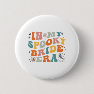 In My Spooky Bride Era Groovy Halloween Wedding 6 Cm Round Badge