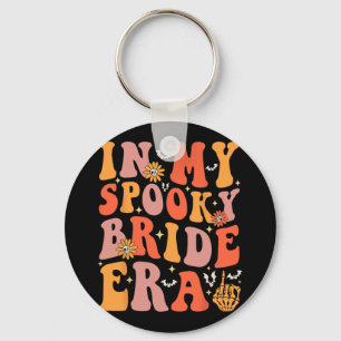 In My Spooky Bride Era Groovy Halloween Wedding Ba Key Ring