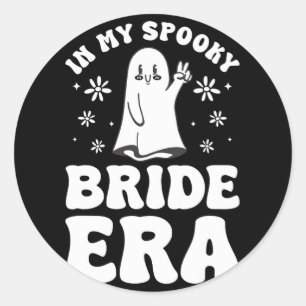 In My Spooky Bride Era Halloween Bachelorette Part Classic Round Sticker