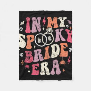 In My Spooky Bride Era Halloween Bride Wedding Bac Fleece Blanket