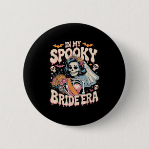 In My Spooky Bride Era Halloween Skeleton Wedding 6 Cm Round Badge