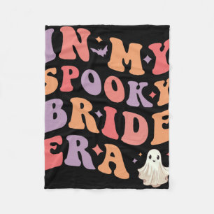 In My Spooky Bride Era Halloween Wedding Bride Fleece Blanket