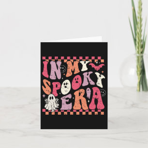 In My Spooky Era Groovy Hippie Halloween Ghost Card