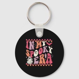In My Spooky Era Groovy Hippie Halloween Ghost  Key Ring