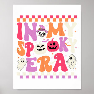In My Spooky Era Halloween Ghost Groovy Hippie Hal Poster