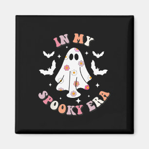 In My Spooky Era Retro Groovy Cute Ghost Spooky Ha Magnet