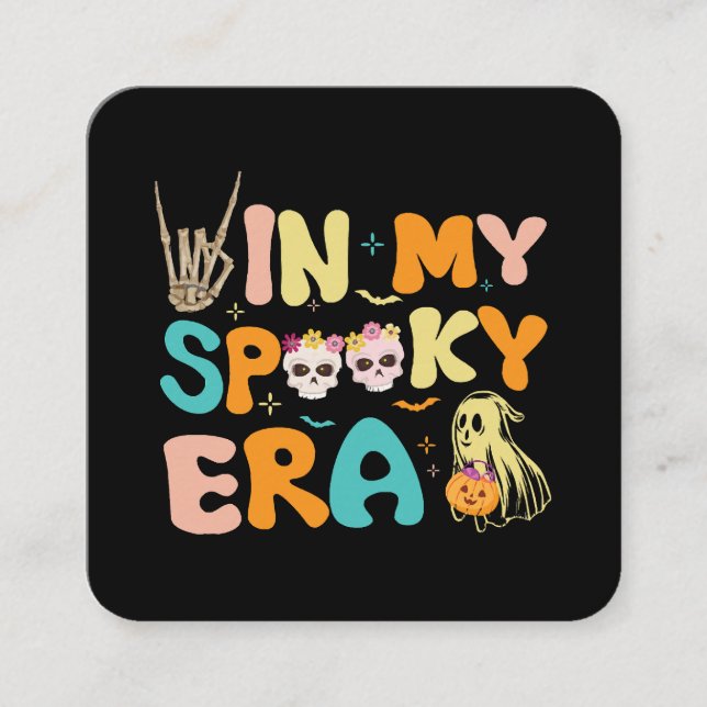 In My Spooky Era Spooky Season Halloween  Square Business Card (Front)