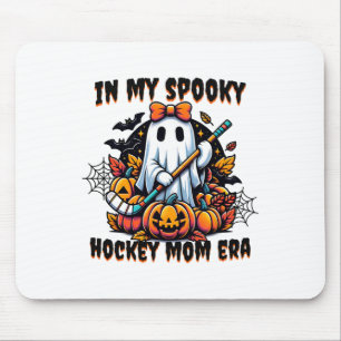 In My Spooky Hockey Mom Era Halloween Coquette Gho Mouse Pad