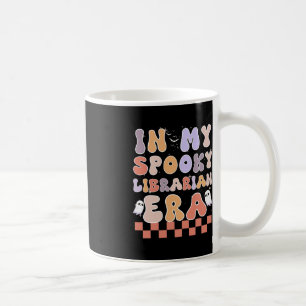 In My Spooky Librarian Era Ghost Halloween Retro Coffee Mug