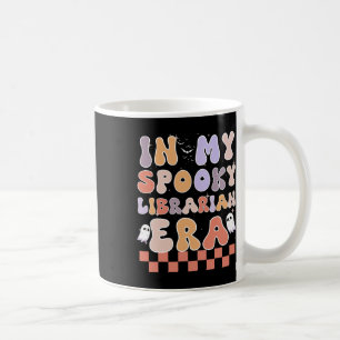 In My Spooky Librarian Era Ghost Halloween Retro Coffee Mug