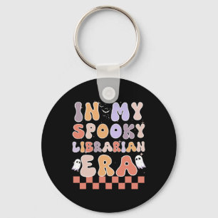 In My Spooky Librarian Era Ghost Halloween Retro  Key Ring