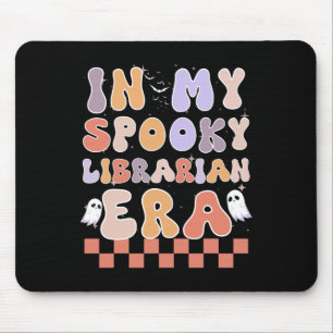 In My Spooky Librarian Era Ghost Halloween Retro Mouse Pad