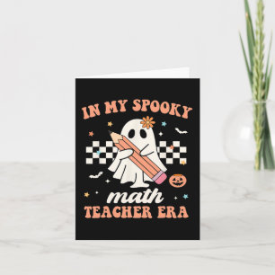 In My Spooky Math Teacher Era Groovy Retro Hallowe Card