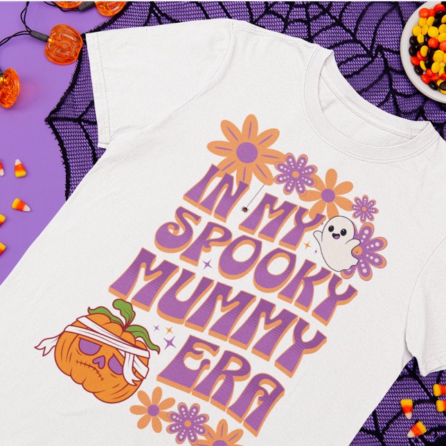 In My Spooky Mummy Era Fun Retro Halloween T-Shirt (Creator Uploaded)