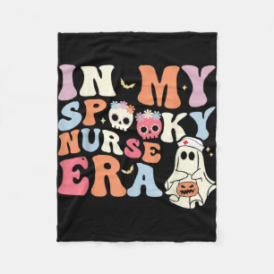 In My Spooky Nurse Era Halloween Groovy Witchy Fleece Blanket