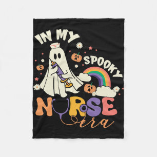 In My Spooky Nurse Era Halloween Groovy Witchy Fleece Blanket