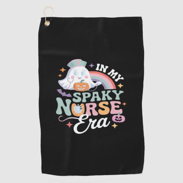 In My Spooky Nurse Era Halloween Trick Or Treat Es Golf Towel (Front)