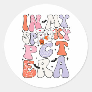 In My Spooky Pct Era Halloween Patient Care Techni Classic Round Sticker