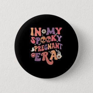 In My Spooky Pregnant Era Groovy Boo Halloween 6 Cm Round Badge