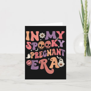 In My Spooky Pregnant Era Groovy Boo Halloween Card
