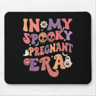 In My Spooky Pregnant Era Groovy Boo Halloween Mouse Pad
